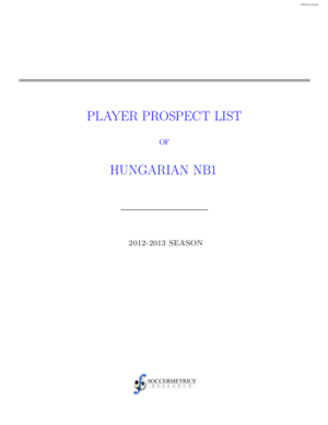 2012-13 Hungarian NB1: Top Prospects