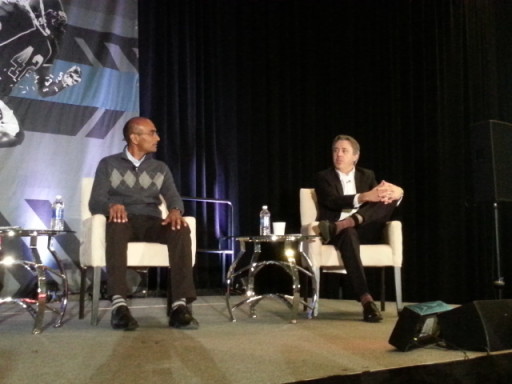 2015 SSAC Soccer Analytics Panel Discussion. L-R: Ravi Ramineni and Chris Anderson.